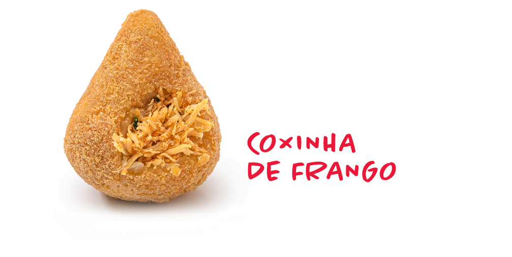 Salgados Congelados para Revenda 1 coxinha de frango santo belisco