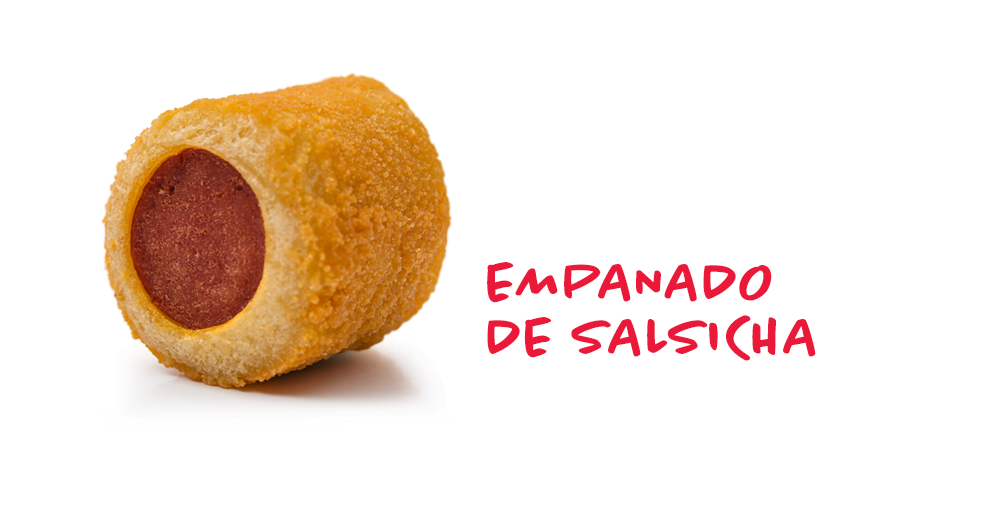 Salgados Congelados para Revenda 2 empanado de salsicha santo belisco