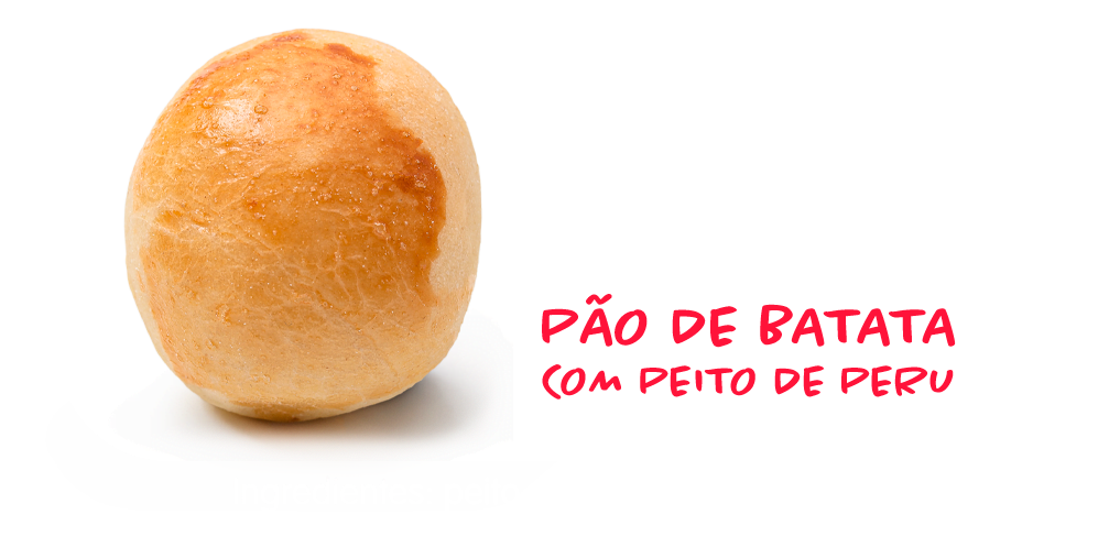 pão de batata com peito de peru santo belisco